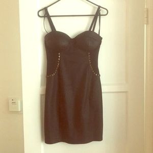 Sexy Black Dress with Bronze studs!